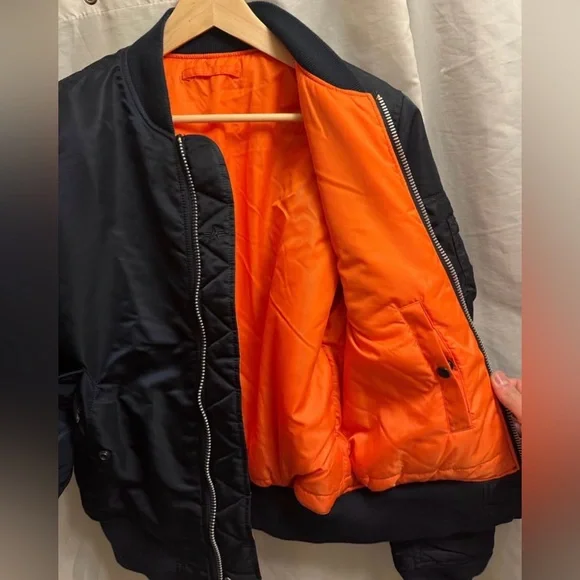 Alpha Industries MA-1 Heritage Blue Bomber Jacket (Medium - Slim Fit) - Picture 6 of 6